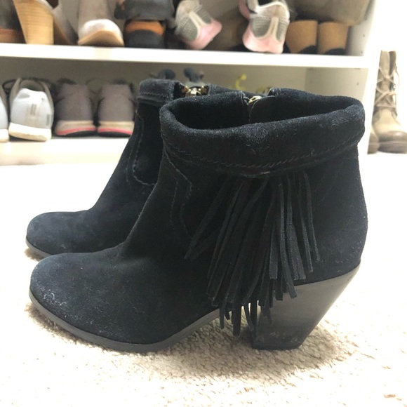 Black suede Sam Edelman booties - Picture 3 of 4